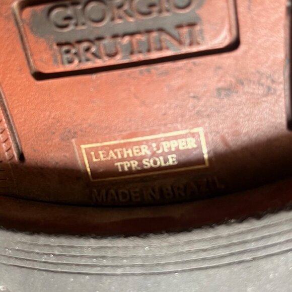 Giorgio Brutini Men’s Brown Leather Weaved Tassel Loafers Size 11 D Made Brazil - Picture 8 of 9